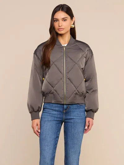L'agence Violeta Reversible Bomber Jacket In Brown
