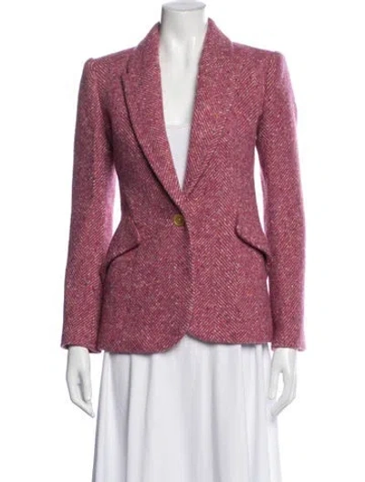 Pre-owned L'agence Virgin Wool Blazer W/ Tags In Pink