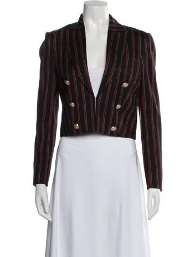 Pre-owned L'agence Virgin Wool Striped Blazer In Multi