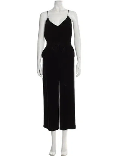 Pre-owned L'agence V-neck Jumpsuit In Black