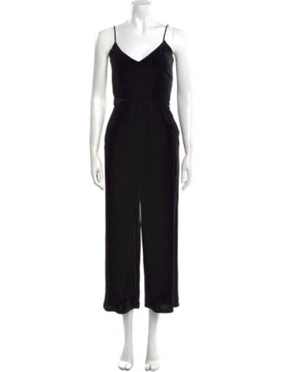 Pre-owned L'agence V-neck Jumpsuit In Black