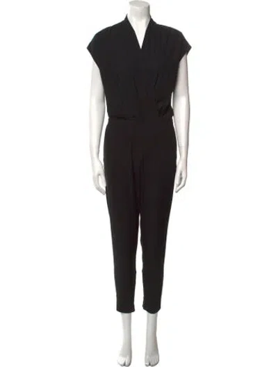 Pre-owned L'agence V-neck Jumpsuit In Black
