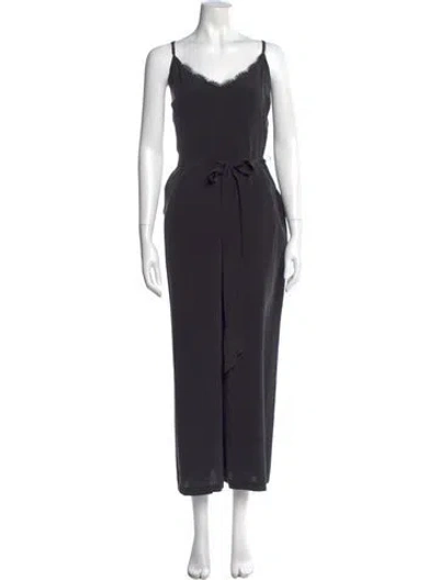 Pre-owned L'agence V-neck Jumpsuit In Black