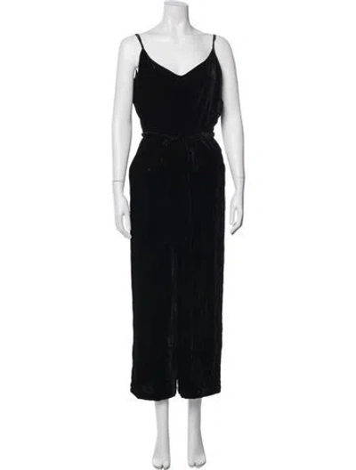 Pre-owned L'agence V-neck Jumpsuit In Black