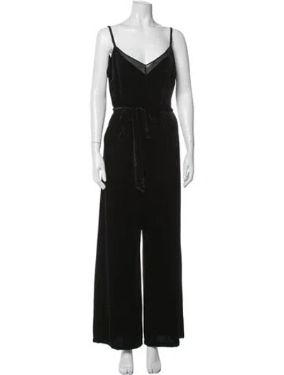 Pre-owned L'agence V-neck Jumpsuit In Black