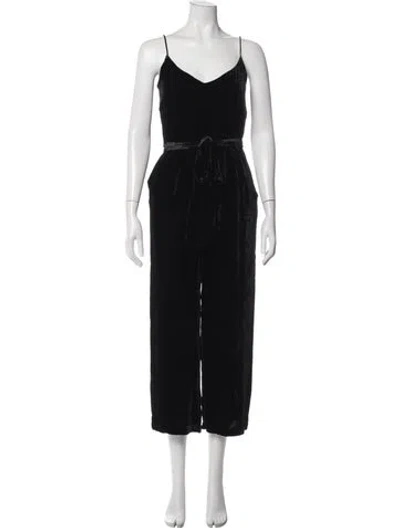 Pre-owned L'agence V-neck Jumpsuit In Black