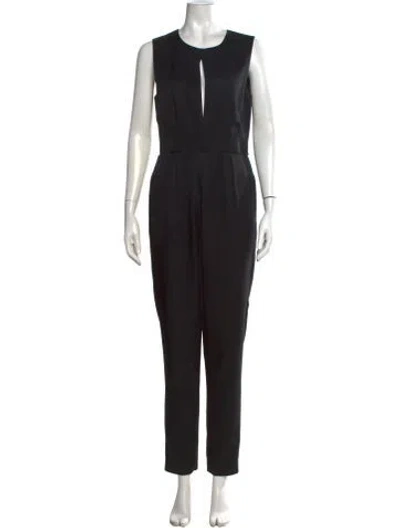 Pre-owned L'agence V-neck Jumpsuit In Black