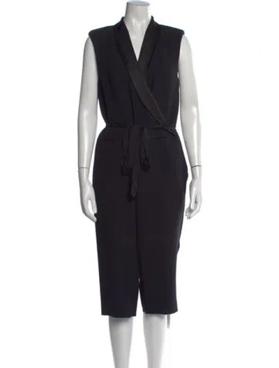 Pre-owned L'agence V-neck Jumpsuit In Black