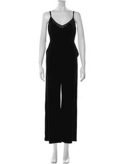 Pre-owned L'agence V-neck Jumpsuit In Black