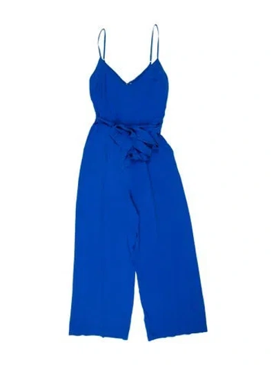 Pre-owned L'agence V-neck Jumpsuit In Blue