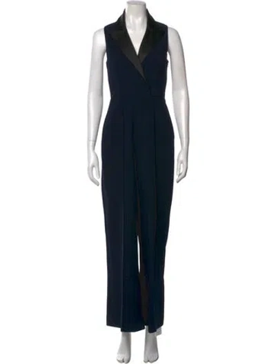 Pre-owned L'agence V-neck Jumpsuit In Blue