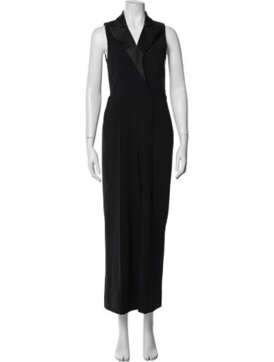 Pre-owned L'agence V-neck Jumpsuit In Blue
