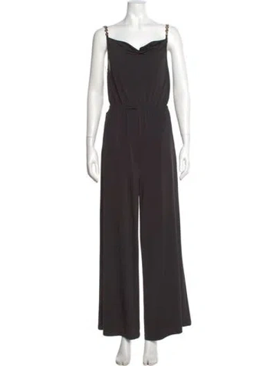 Pre-owned L'agence V-neck Jumpsuit In Gray