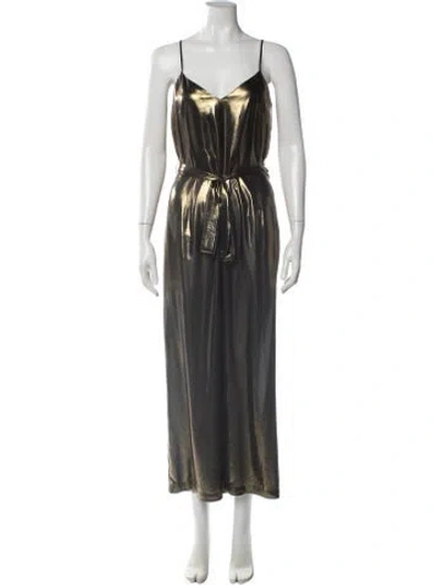 Pre-owned L'agence V-neck Jumpsuit In Multi