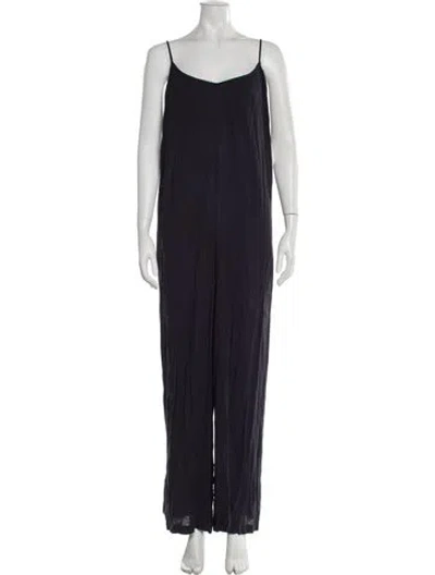 Pre-owned L'agence V-neck Jumpsuit In Purple