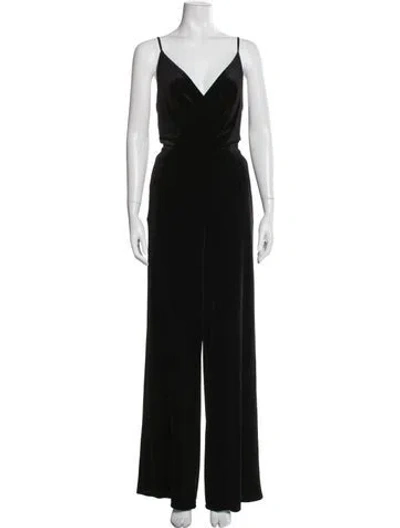 Pre-owned L'agence V-neck Jumpsuit W/ Tags In Black