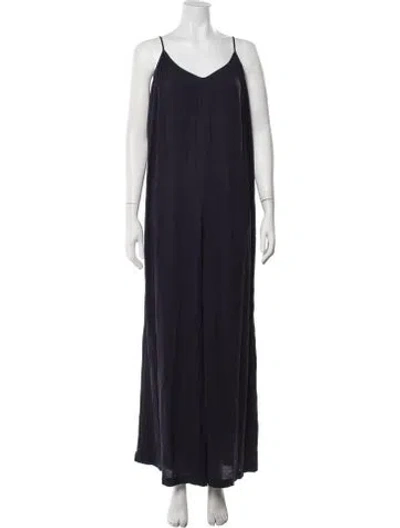 Pre-owned L'agence V-neck Jumpsuit W/ Tags In Blue