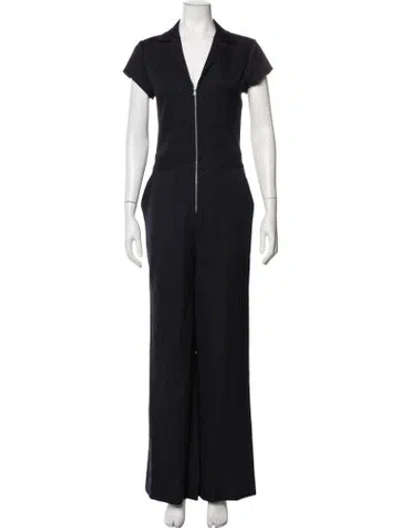 Pre-owned L'agence V-neck Jumpsuit W/ Tags In Blue