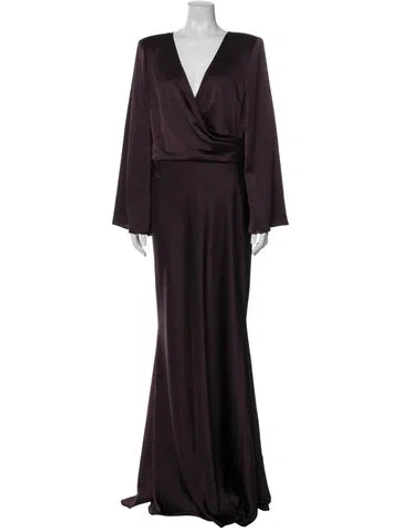 Pre-owned L'agence V-neck Long Dress W/ Tags In Purple