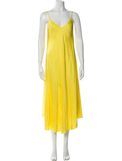 Pre-owned L'agence V-neck Midi Length Dress