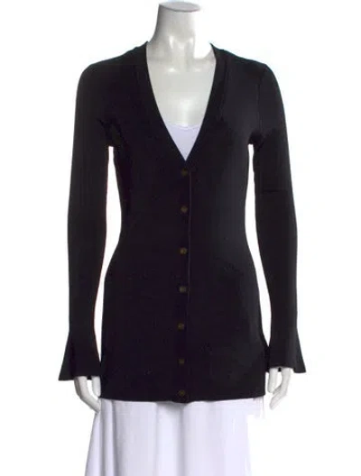 Pre-owned L'agence V-neck Mini Dress In Black