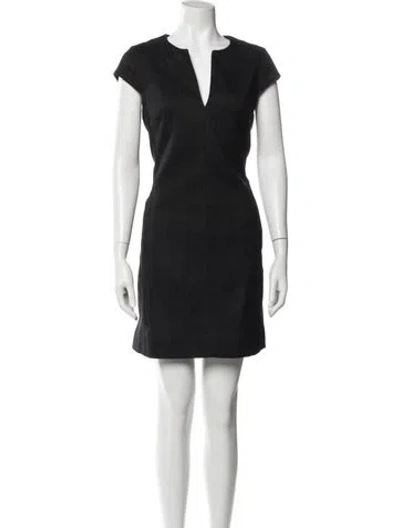 Pre-owned L'agence V-neck Mini Dress In Blue