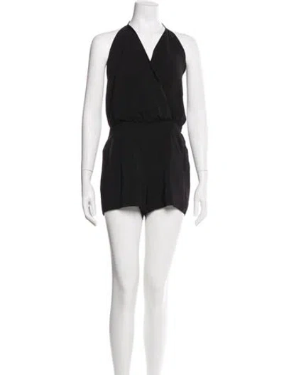 Pre-owned L'agence V-neck Romper In Black
