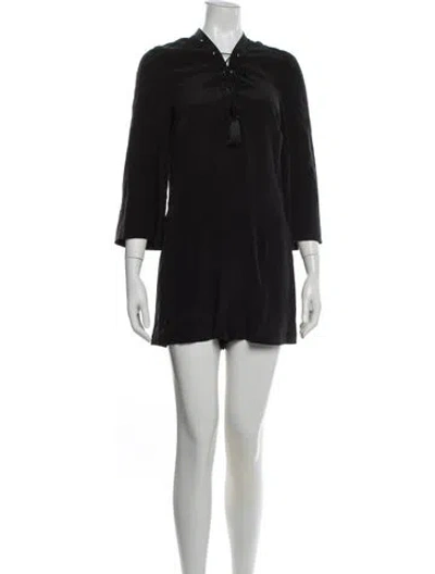 Pre-owned L'agence V-neck Romper In Black