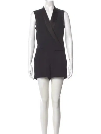 Pre-owned L'agence V-neck Romper In Gray