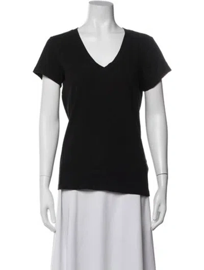 Pre-owned L'agence V-neck Short Sleeve T-shirt In Blue
