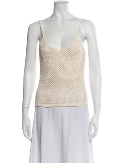 Pre-owned L'agence V-neck Sleeveless Top
