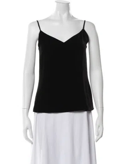 Pre-owned L'agence V-neck Sleeveless Top In Black