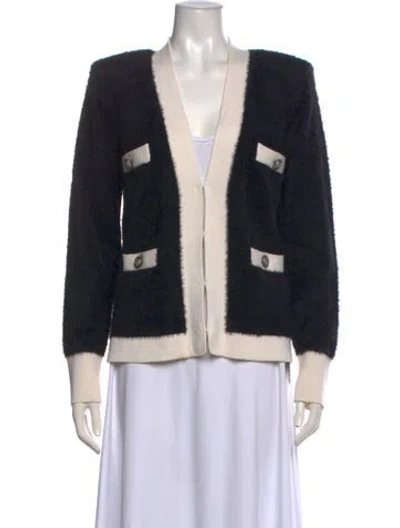 Pre-owned L'agence V-neck Sweater In Black