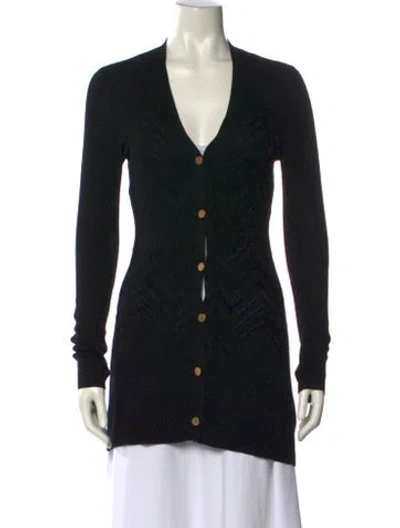 Pre-owned L'agence V-neck Sweater In Black