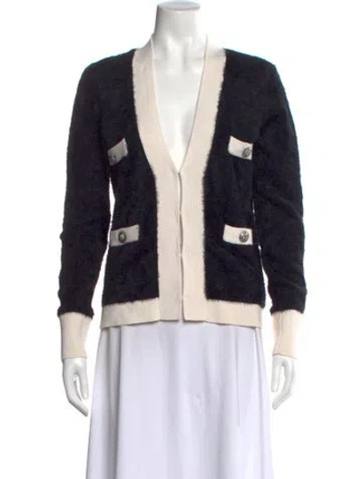 Pre-owned L'agence V-neck Sweater In Black