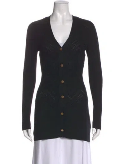 Pre-owned L'agence V-neck Sweater In Black