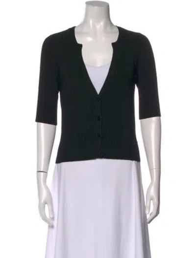 Pre-owned L'agence V-neck Sweater In Black