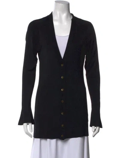 Pre-owned L'agence V-neck Sweater In Black