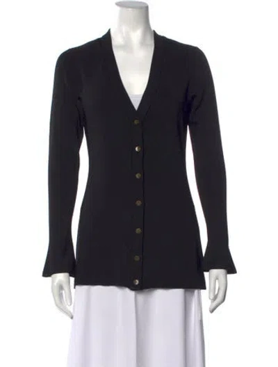 Pre-owned L'agence V-neck Sweater In Black