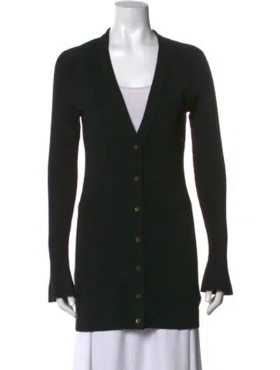Pre-owned L'agence V-neck Sweater In Black