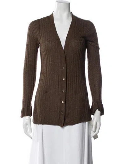 Pre-owned L'agence V-neck Sweater In Blue