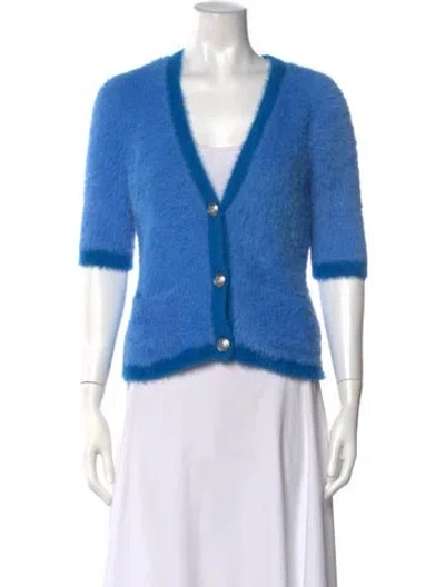 Pre-owned L'agence V-neck Sweater In Blue