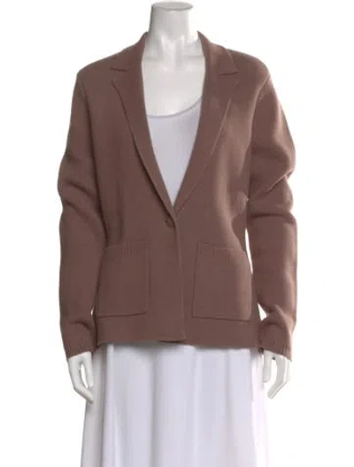 Pre-owned L'agence V-neck Sweater In Brown