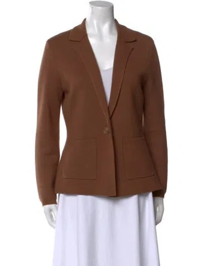 Pre-owned L'agence V-neck Sweater In Brown