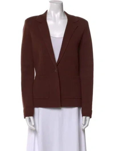 Pre-owned L'agence V-neck Sweater In Brown