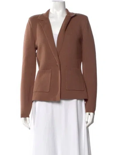 Pre-owned L'agence V-neck Sweater In Brown