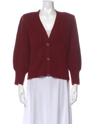 Pre-owned L'agence V-neck Sweater In Brown