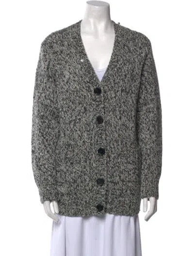 Pre-owned L'agence V-neck Sweater In Gray