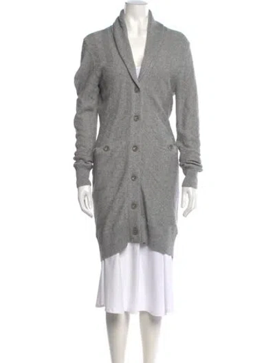 Pre-owned L'agence V-neck Sweater In Gray