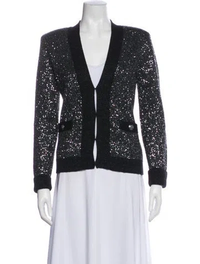 Pre-owned L'agence V-neck Sweater In Multi
